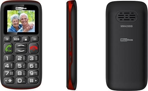 Produktbild Maxcom MM428 2G (0.03 GB, Schwarz, Rot, 1.80", Dual SIM, 2G)