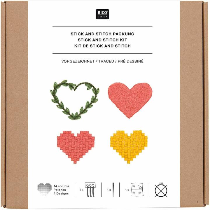 Produktbild Rico Design Stick&Stitch P. Pixel Art Herzen.100238