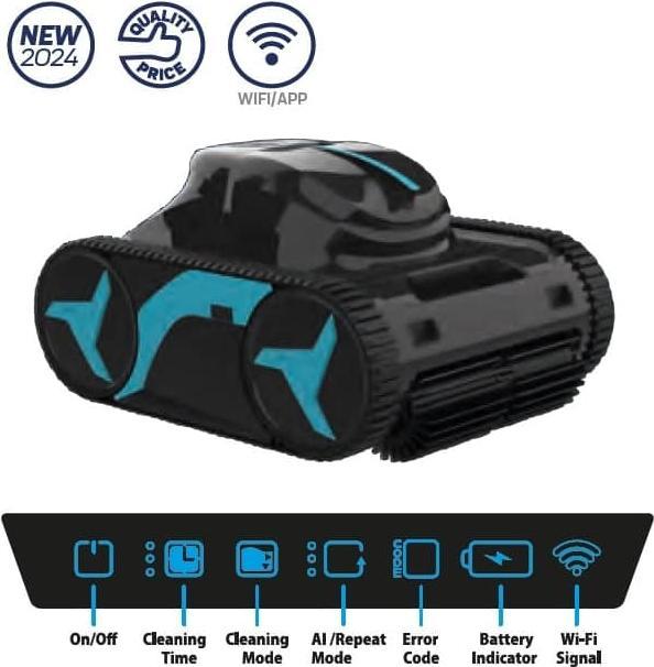 Image du produit Aqua Forte Poolroboter AQUAFORTE AI-WIRELESS - M60 AI, bis zu 6 Stunden