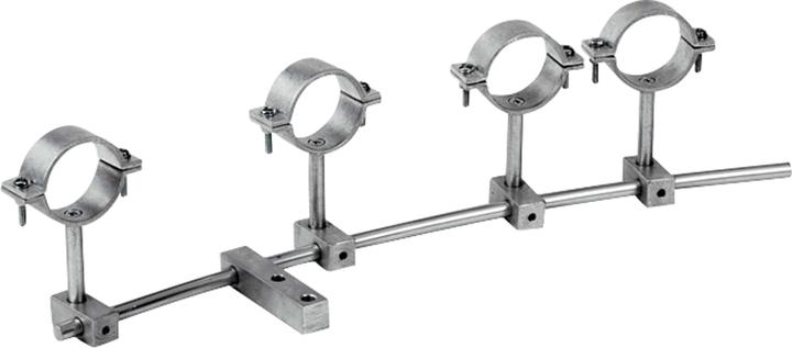 Actual product image Easyfind Multifeed holder 350014, 4-way, aluminium, height adjustable (Multifeed bracket)