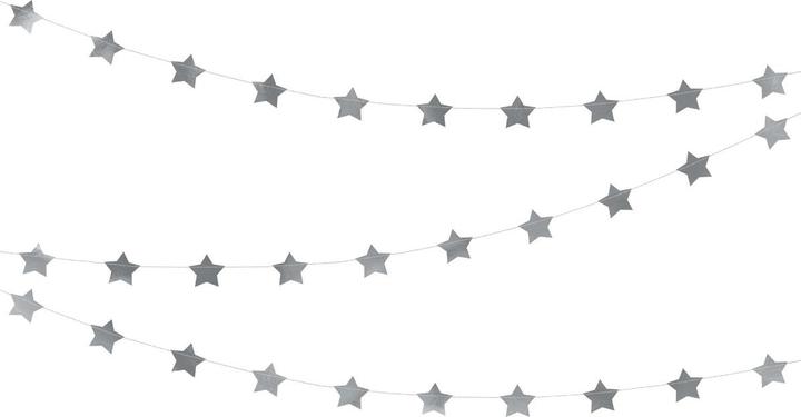 Immagine prodotto Partydeco Ghirlanda di stelle d'argento (3,6 m)