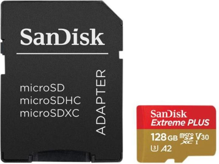 Actual product image SanDisk Extreme Plus (128 GB, microSDXC, U3, UHS-I)