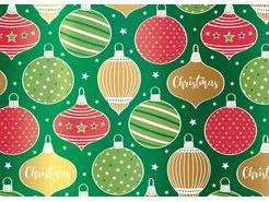 Produktbild Susy Card Weihnachts-Geschenkpapier "Christmas decoration" metallisiertes Papier 72 g/qm, Masse: (B)700 x (L)1 (Geschenkpapier)