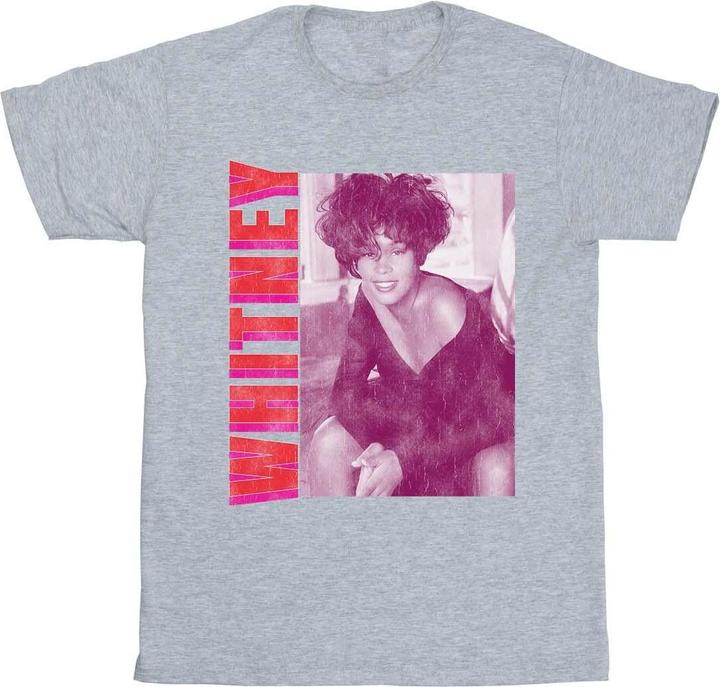 Actual product image Whitney Houston Womens/Ladies Whitney Pose Cotton Boyfriend T-Shirt (4XL)
