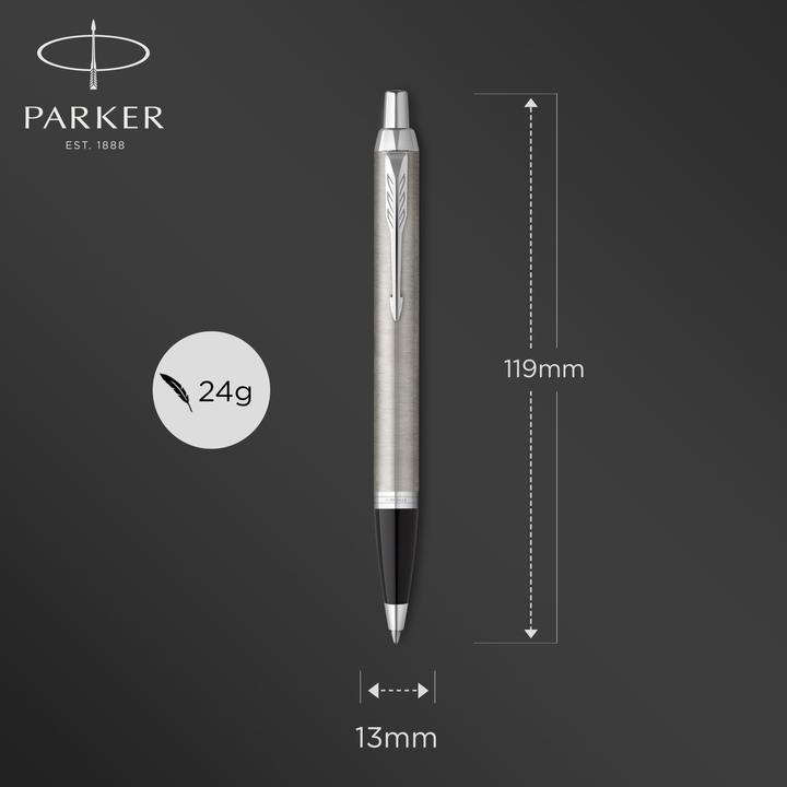 Produktbild Parker Pen IM Brushed Metal C.C. DuoSet inkl. Geschenkbox (Silber, Schwarz, 2 x)