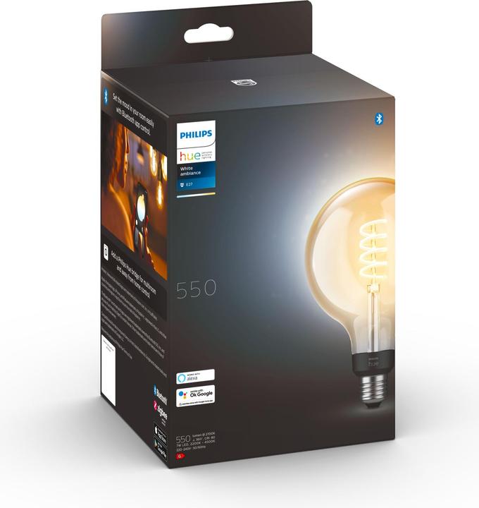Actual product image Philips Hue Philips E27 single pack Giant Globe (E27, 7 W, 550 lm, 1 x, G)