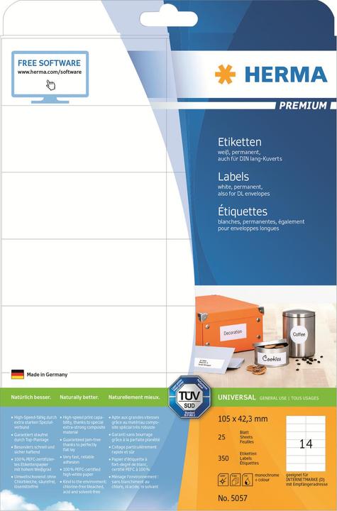 Productafbeelding HERMA Universele etiketten A4