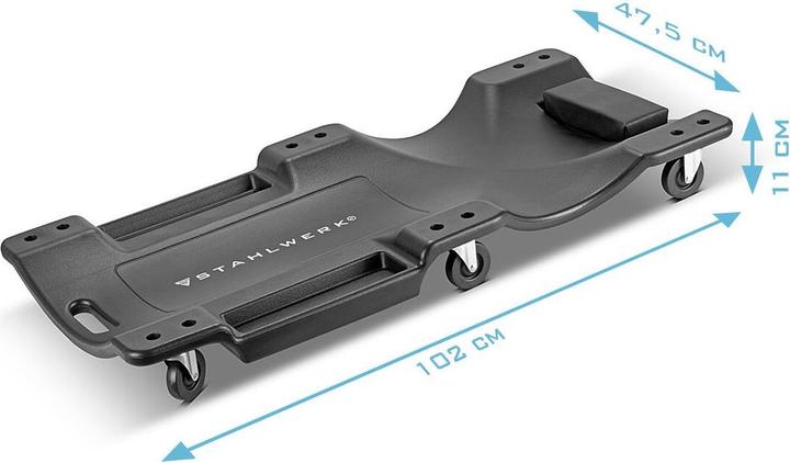 Produktbild Stahlwerk Kfz-Rollbrett XXL RC-40 ST mit 500kg Tragfähigkeit 6 bewegliche Rollen (500 kg)