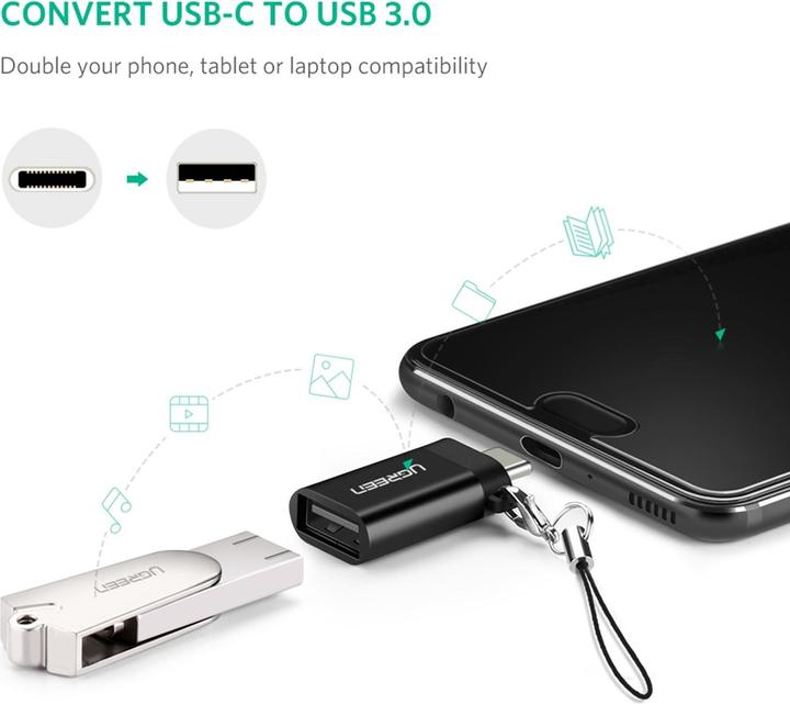 Produktbild Ugreen USB-C 3.1 zu USB-A 3.0 Buchse Adapter (USB Typ C, USB-A)