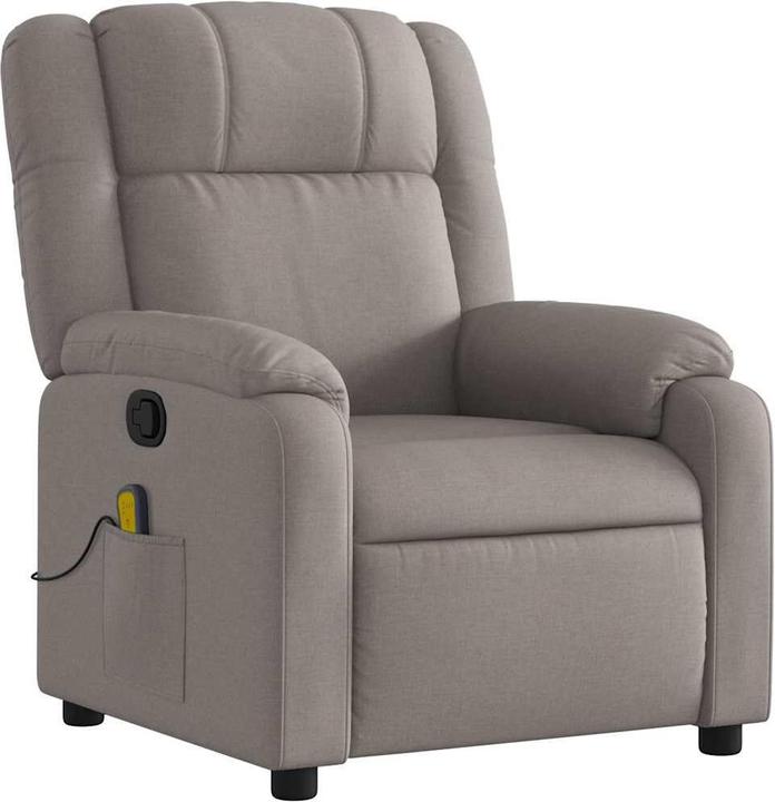 VidaXL Massagesessel Fernsehsessel Relaxsessel Sessel Liegesessel Taupe Stoff