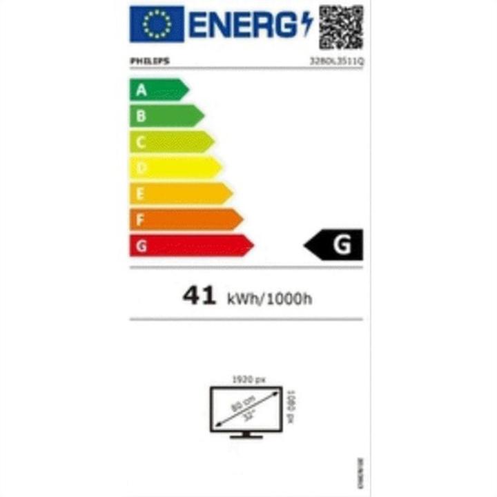 Etichetta energetica Philips Q-Line 32BDL3511Q 18/7/FHD/350cd (1920 x 1080 pixel, 32")