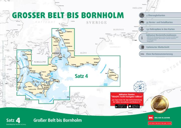 Produktbild Sportbootkarten Satz 4: Grosser Belt bis Bornholm (Ausgabe 2025)