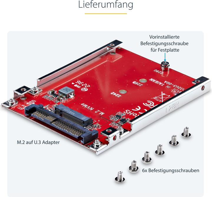 Produktbild StarTech M.2 to U.3 Adapter