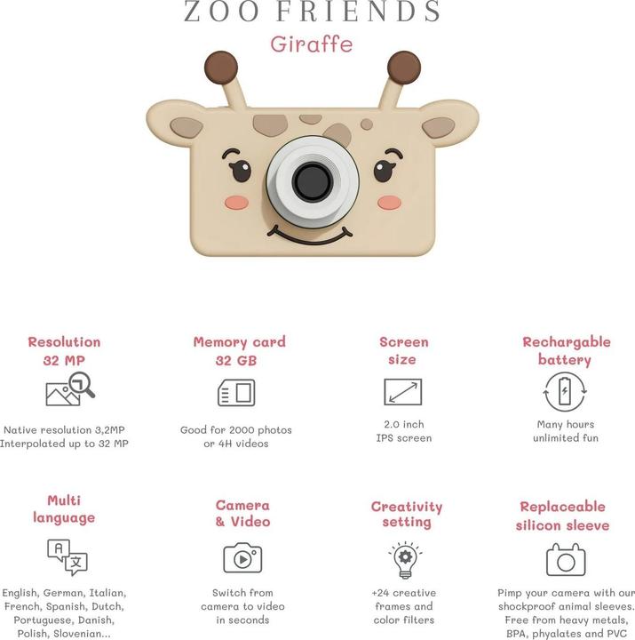Actual product image The Zoofamily Kinder-Kamera C1 - Zoo Friends