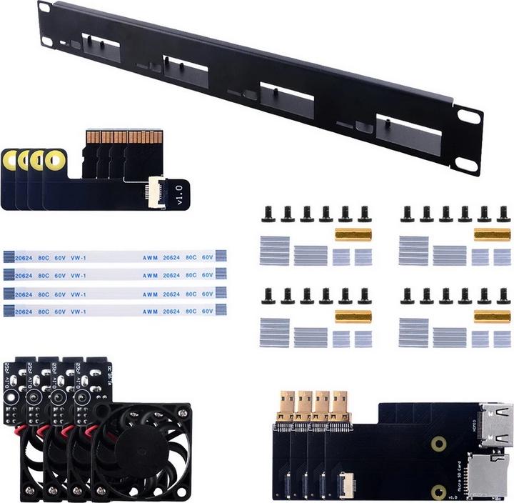 Actual product image Raspberry Pi U1 Rack Server Bracket for 5