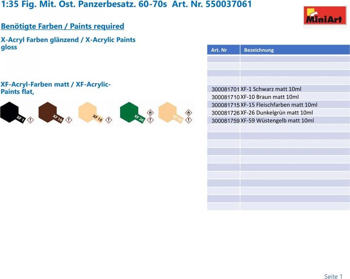Actual product image Mini art Middle East Tank Crew 1960-70s