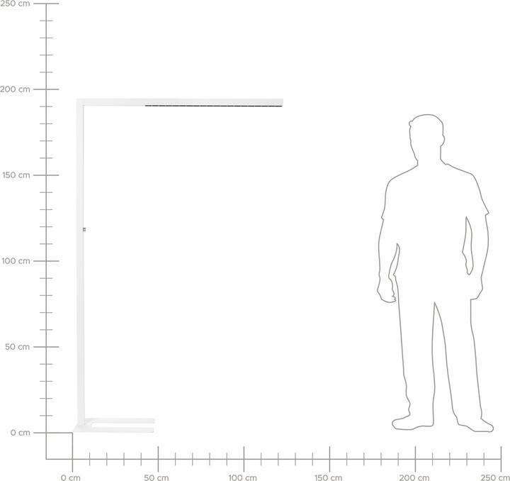 Produktbild Beliani Stehlampe LED Metall weiss 194 cm rechteckig SAGITTA (11200 lm)