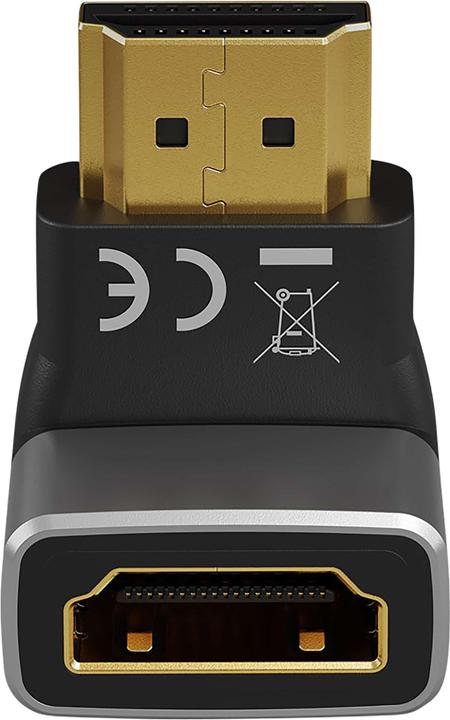 Produktbild Goobay HDMI-Winkeladapter 270° vertikal, 8K @ 60 Hz, vergoldet (HDMI)