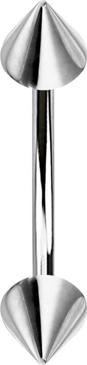 Produktbild Star Piercing Micro Banane silber mit zwei Cones (ohne Messing, Chirurgenstahl 316L)