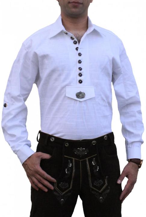 German Wear Trachtenhemd für Lederhosen/Oktoberfest aus 100% Baumwolle (L)