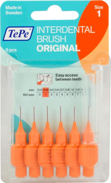 Produktbild TePe Interdental Brush 0.45mm orange (6 x, 0.45 mm)
