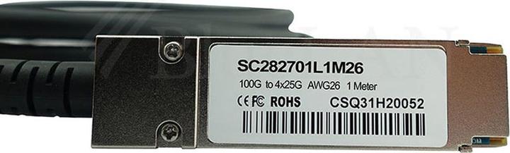 Actual product image CBO Mellanox MCP7F00-A005R26L Compatible BlueLAN QSFP28 DAC SC282701L5M26