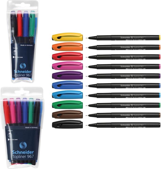 Actual product image Schneider Topliner 967 (Multicoloured, 4 x)