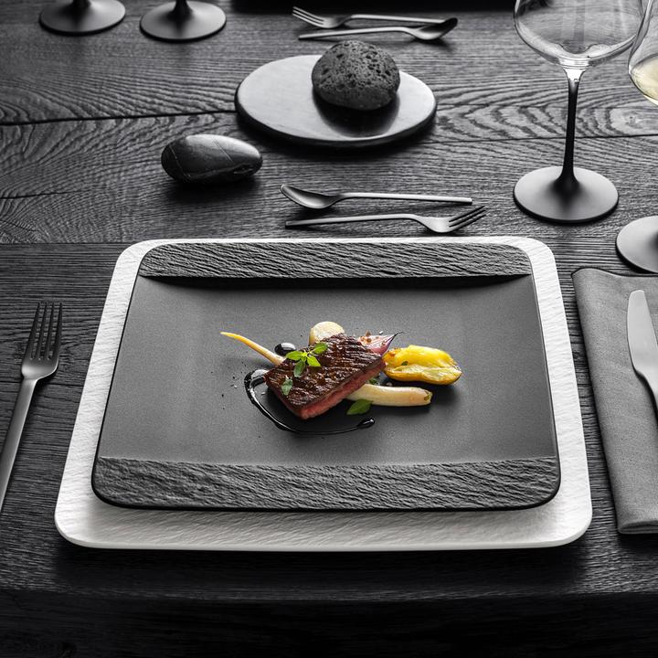 Immagine prodotto Villeroy & Boch Piatto da pranzo quadrato Fabbricazione Rock (1 x, 28 cm)