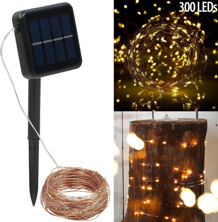 Actual product image Lunartec Solar light chain made of copper wire (30 m)