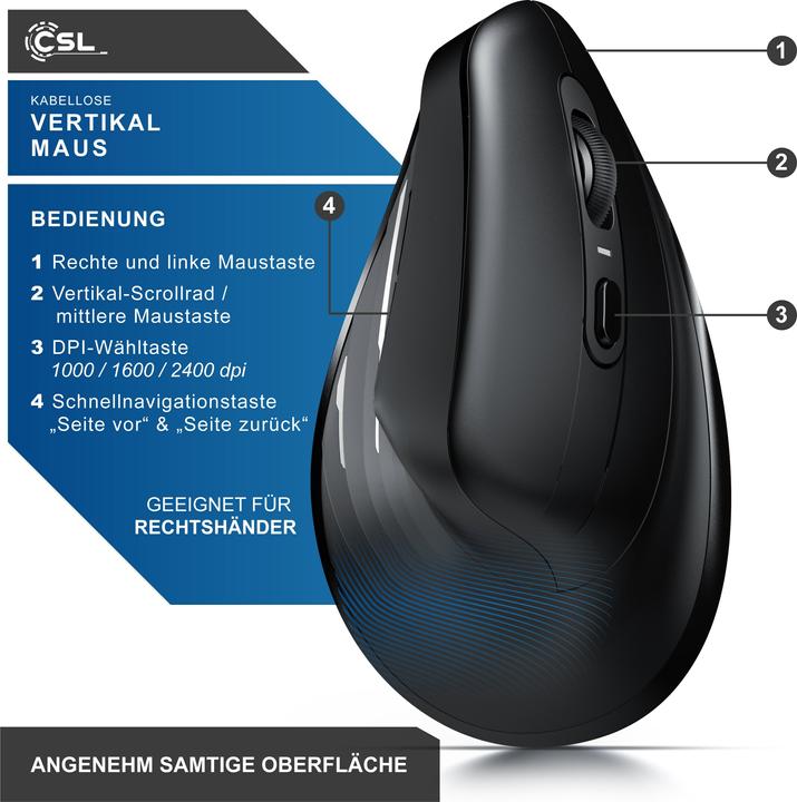 Image du produit CSL Vertikale Maus (Sans fil)
