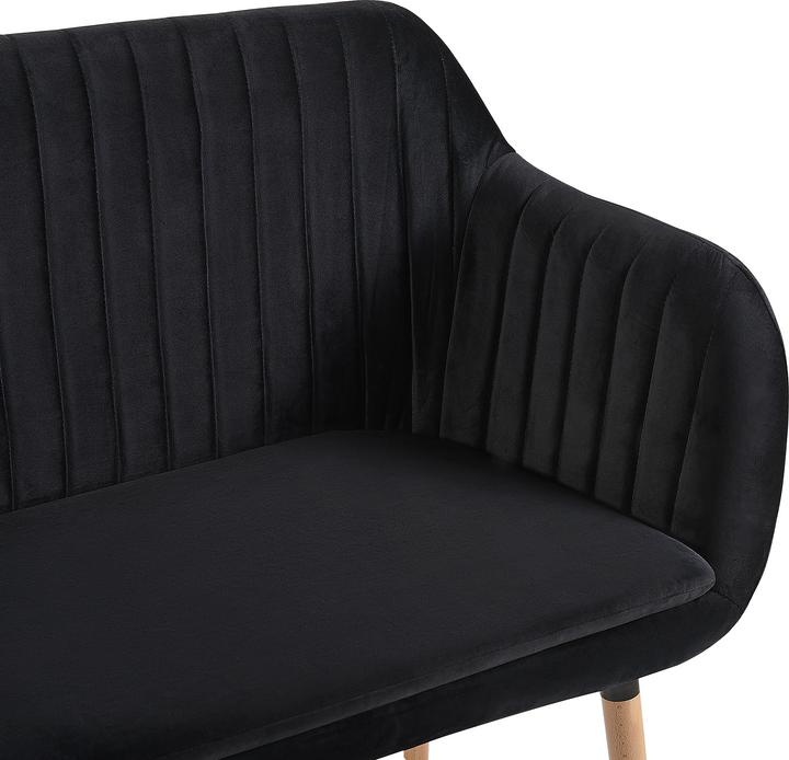 Produktbild Beliani 2-Sitzer Sofa Samtstoff schwarz TABY (2-Sitzer)