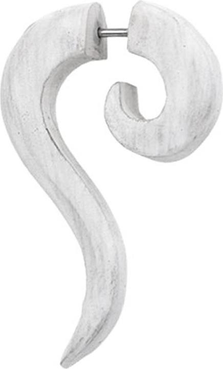 Immagine prodotto Star Piercing Fake Spirale Haken weiss gewaschen aus Sawo Holz (senza ottone, Organico)
