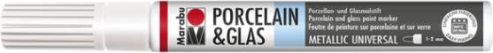 Produktbild Marabu Porzellanmalstift metallic weiss (Gemischte Farben, 2 mm, 1 x)