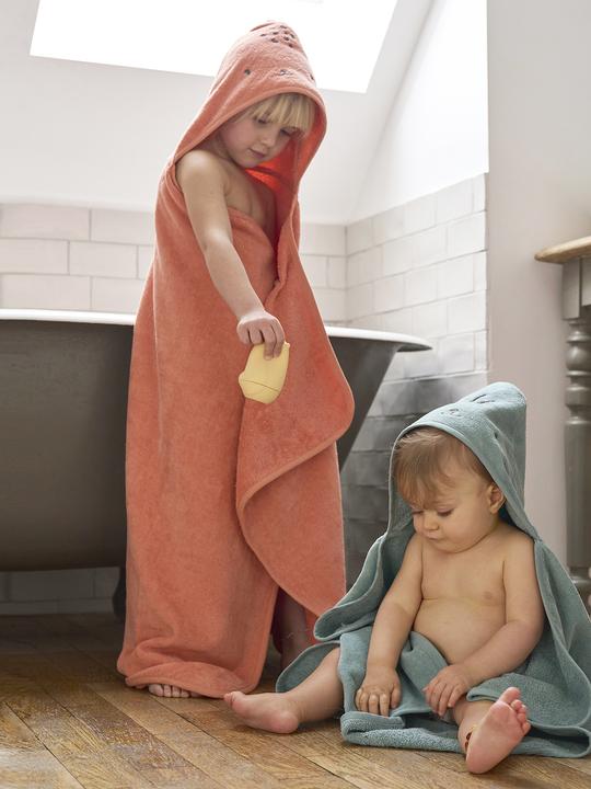 Actual product image Vertbaudet Baby & children's hooded bath towel with recycled cotton