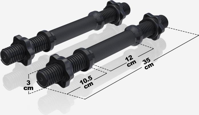 Actual product image Gorilla Sports Dumbbell Bars Set of 2