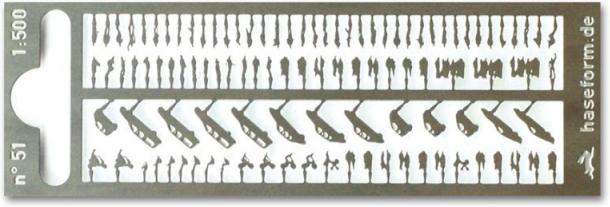 Produktbild Figuren Edelstahl 1:500 106 Elemente, mattiert