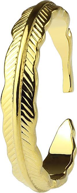 Hollywood Body Jewelry Ring 14k vergoldet Feder (Messing)