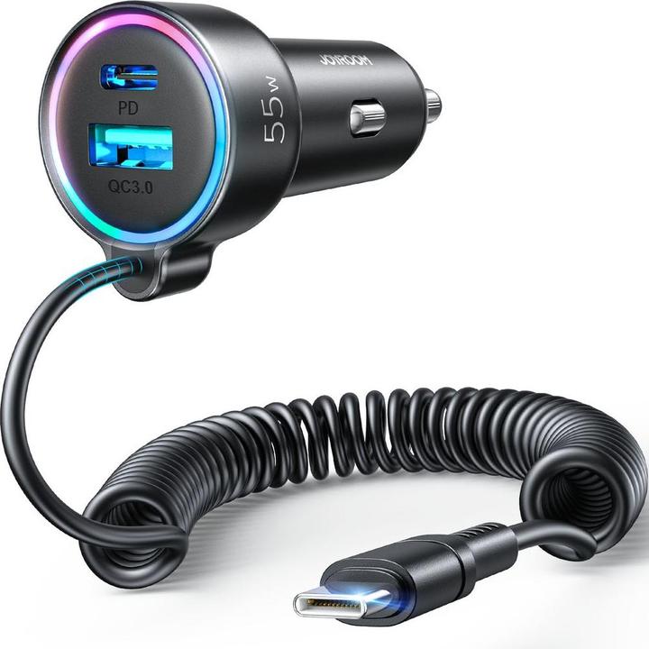 Joyroom 3 in 1 Wired Car Charger