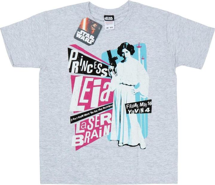 Actual product image Star Wars Mens Princess Leia Rock Poster T-Shirt (L)