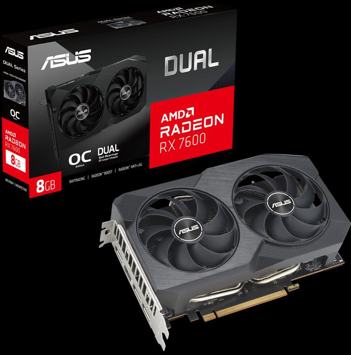 Actual product image ASUS Dual Radeon RX 7600 V2 OC Edition (8 GB)