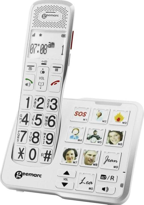 Produktbild Geemarc AMPLIDECT 595 PHOTO Schnurloses Seniorentelefon Anrufbeantworter, Foto-Tasten Beleuchtetes Display W