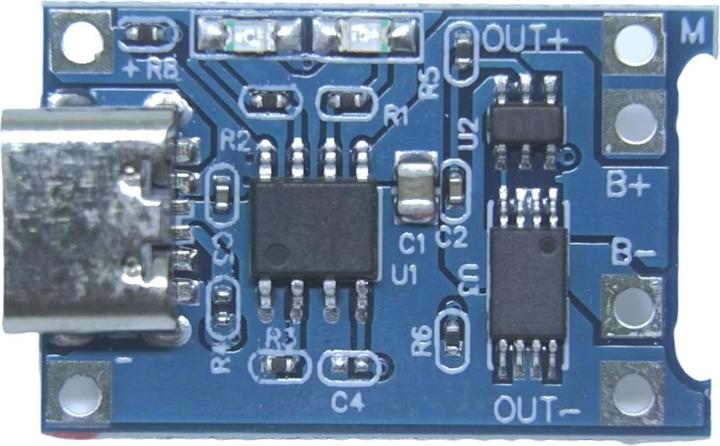 Image du produit Purecrea TP4056 Batterie Lithium LiPo Module de charge de batterie USB C 5V 1A