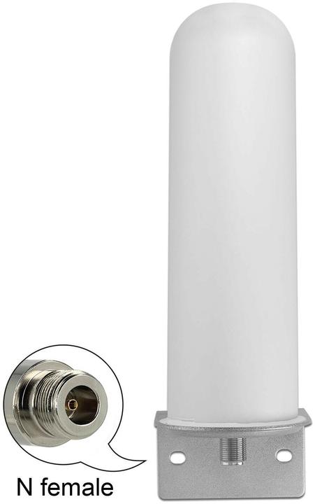 Image du produit Delock Antenne LTE/WLAN/GPS Outdoor, 6dBi N femelle, blanc, 22cm (3G, GSM)