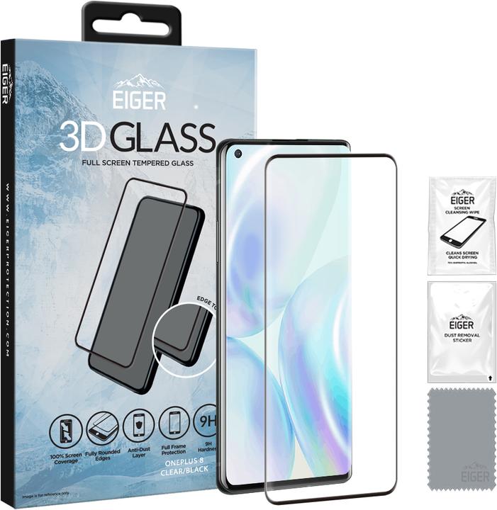 Actual product image Eiger Mountain Glass Clear Edge (1 Piece, Oneplus 8)