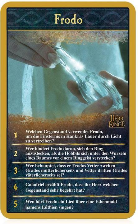 Productafbeelding Winning Moves WIN46301 - Top Trumps Quiz: Lord of the Rings - kennisspel (EN), voor 2 spelers, vanaf 8 jaar (Duits)