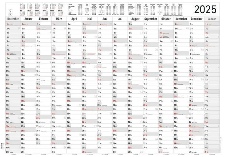 Actual product image Alpha Edition Annual planner XL (100 x 70 cm, German)