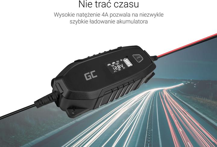 Actual product image GreenCell AGM Gel and Lead Acid Battery Charger - 48W - 6V / 12V (12V, 6V, 4 A)
