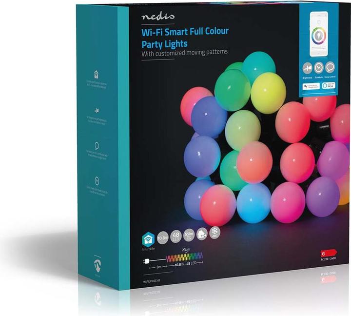 Immagine prodotto Nedis SmartLife LED decorativo | Wi-Fi | RGB | 48 LED | 10,80m | Android™ / IOS (10.80 m)