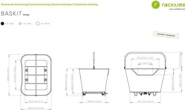 Image du produit Racktime Le panier est grand (23 l)