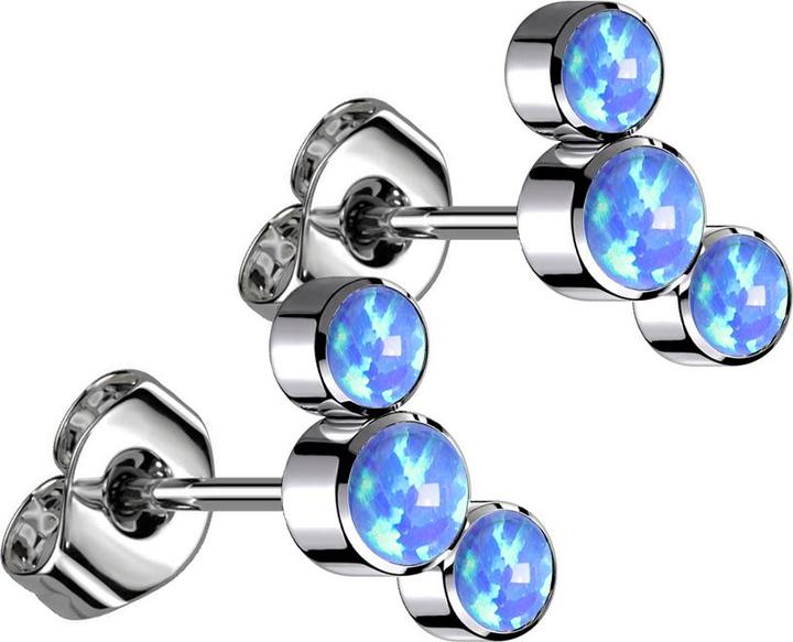 Produktbild Star Piercing Micro Labret Innengewinde vergoldet Herzspross Kristalle silber (Messing, Titan G23)